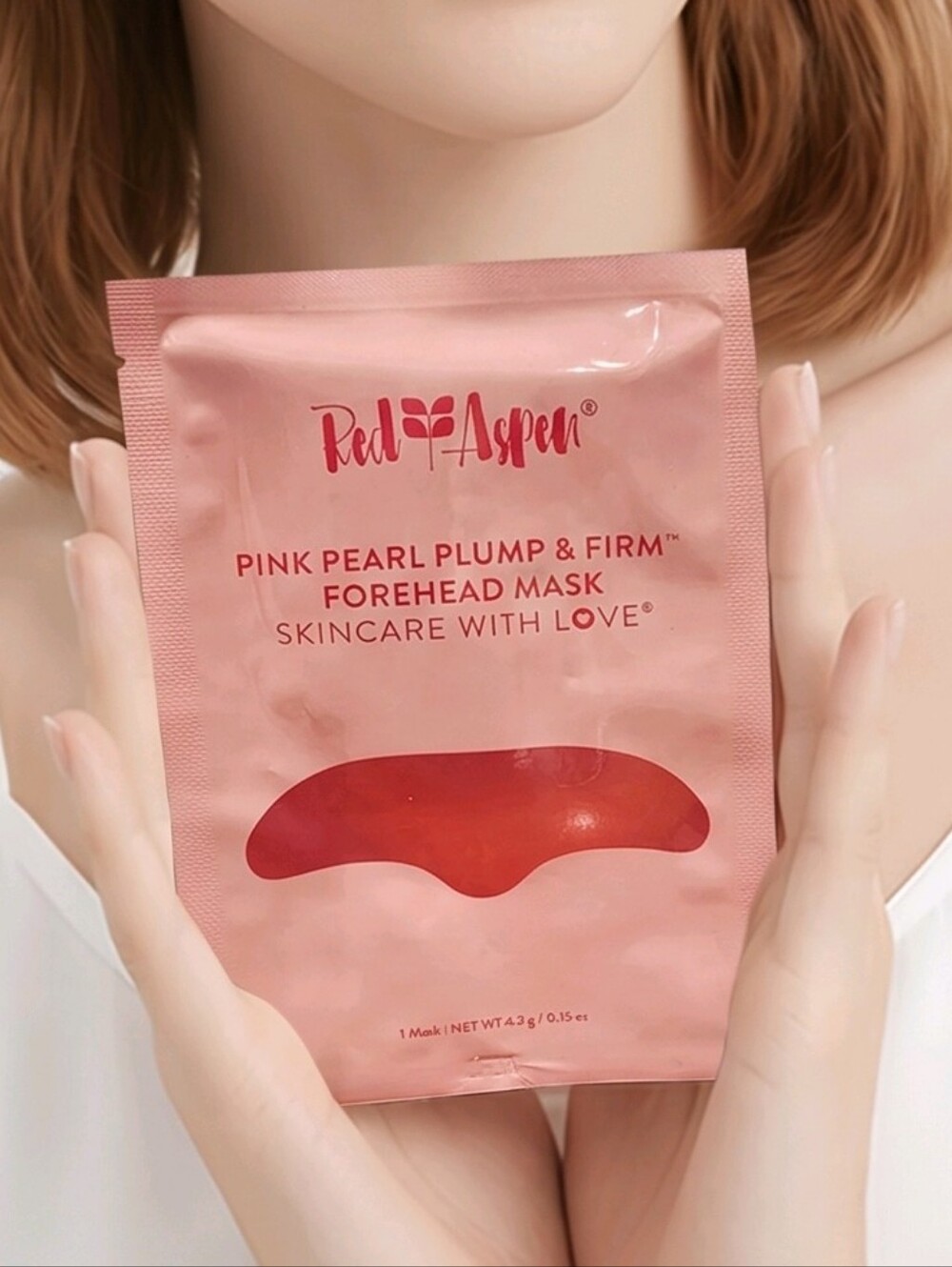 Red Aspen Pink Pearl Forehead Mask